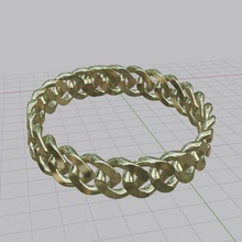 cubano joalheria jóia moda anel argolas 3d print model - Mito3D