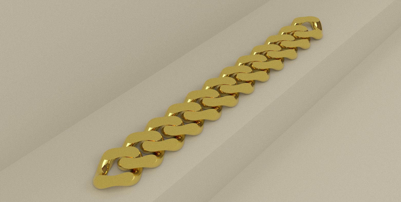 cuban chain jewelry 3D print model - Mito3D