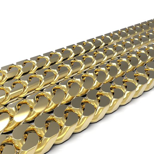 cuban chain 000 jewelry gold white silver 3D print model - Mito3D