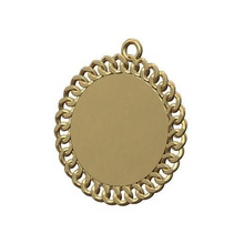 cubano catena 25mm moneta pendente 3d Stampa modello gioielleria stampabile oro argento collana bling incidere collegamento 3d print model - Mito3D