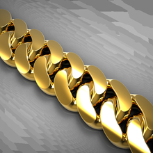 cubain lien amande style Télécharger bijoux chaîne liens pierres Chaînes bracelets 3d print model - Mito3D