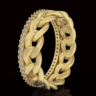 cuban ring silver gold jewelry printable 3d model trend fashion design zbrush tiger 3d print model - Mito3D