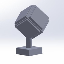 cube Kunst Skulptur truc einfach 3d print model - Mito3D