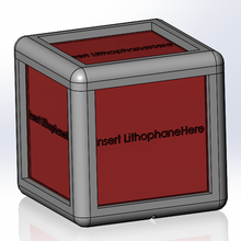 cube litho light picture box lithophane led display 3d print model - Mito3D