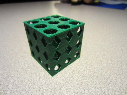 cubo recortes suporte lápis 3d print model - Mito3D