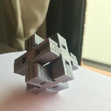 cube - foldable desktop fidget toy xcube x puzzle hinge geometric fun fold box container 3d print model - Mito3D