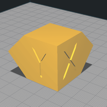 cube angle de 45° outil L'impression 3d tests 3d print model - Mito3D