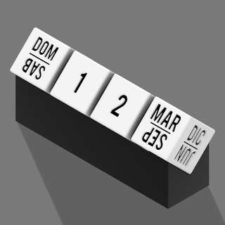 cube calendar cubes desk months days number 3d print model - Mito3D