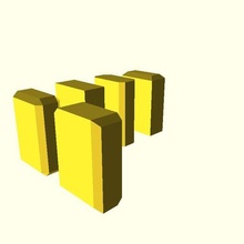 cube chambre module openscad 3d print model - Mito3D