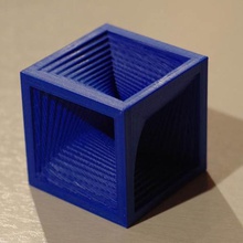 cube 10 art drôle hypercube hypnotique les mathématiques la structure de synthé l'art 3d print model - Mito3D