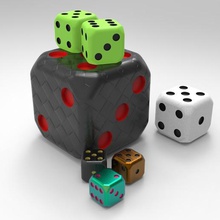 cube dice game 3d print model - Mito3D