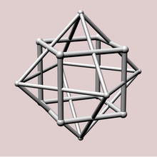 cubo doppio ottaedro art matematica arte mathart per la dual poliedri poliedro geometria dansmath 3d print model - Mito3D