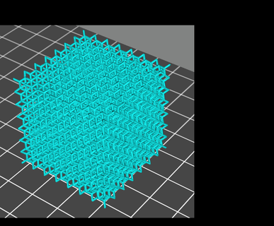 cubo fluoreto treliça estrutura florido 3d print model - Mito3D