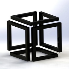 cubo infinito infini art 3d impresión de la geometría formas geométricas infinidad 3d print model - Mito3D