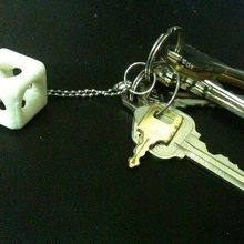 cube key chain jewelry keychains 3d print model - Mito3D