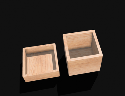 cubo pequeno caixa caso bainha chaveiro feito mão 3d print model - Mito3D