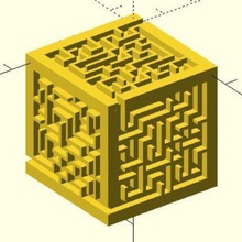 cubo labirinto art openscad customizer 3d print model - Mito3D