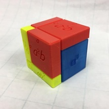 cube model a+b3 art math 3d print model - Mito3D