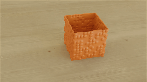 cube pencil holder 3d print model - Mito3D