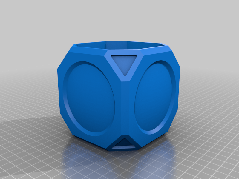 cubo pentola decorazione decorativo vaso fiore arredamento 3D print model - Mito3D