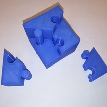 küp puzzle 6 parça sürgülü sanat matematik 3d print model - Mito3D