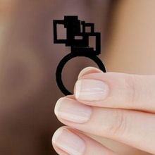 cubo anillo joyería joya 3d print model - Mito3D