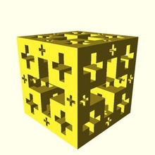 cube rusalem jcube art personnalisateur fractale Jérusalem openscad paramétrique math 3d print model - Mito3D