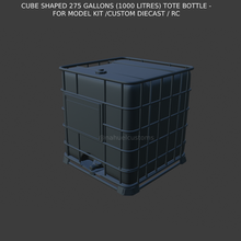 cube shaped 275 gallons 1000 litres tote bottle - model kit custom diecast rc 3d print model - Mito3D