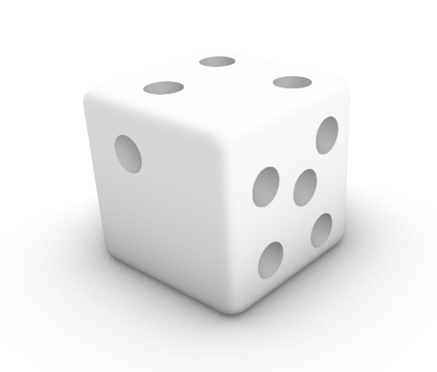 cube shifted numbers dice count 3D print model - Mito3D