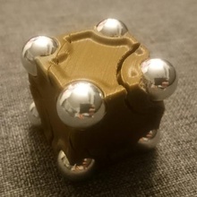cube spinner ball-vertices gadget fidget steel balls 3d print model - Mito3D