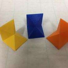 cubo di terzi dissezione tre congruenti piramide combo art matematica arte 3d print model - Mito3D