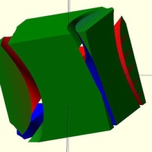 cubo trisección rompecabezas personalizable personalizador Jorge ciervo helicoidal openscad tornillo matemáticas 3d print model - Mito3D