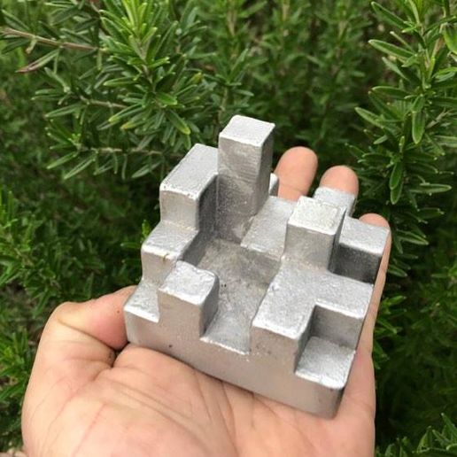 cubo mundos escultura Minecraft 3D print model - Mito3D