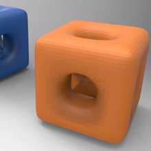 cube art topologic 3d print model - Mito3D