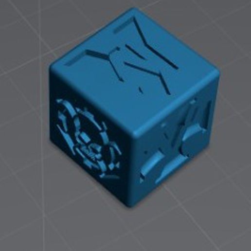 cubes ultramarine 16mm 3D print model - Mito3D