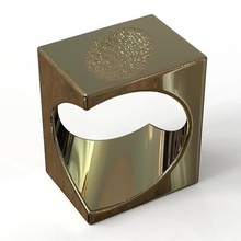 kubische eiförmig ring Schmuck modern stilvoll cube 3d print model - Mito3D