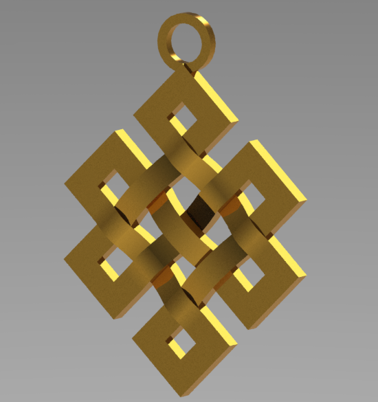 cubic pendant jeweler's jewelry gift 3D print model - Mito3D
