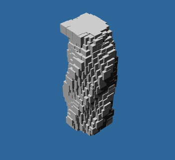 cubique tordu tour architecture perce oreilles construction abstrait 3d print model - Mito3D