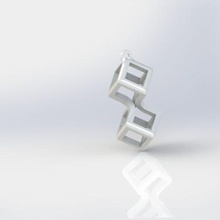 kübik küpe mücevher şık modaya uygun benzersiz küp 3d print model - Mito3D