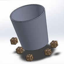 cubilete poker dice lying game basin 3d print model - Mito3D