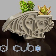 cubism woman vase 3d print model - Mito3D