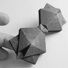 cubistic bow tie bijoux triangle gentleman petit ami idée de cadeau lui nœud papillon l'art déco père la géométrie l'origami noir 3d print model - Mito3D