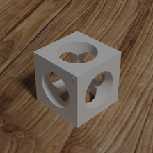cubo calibracion perforado calibration cube 3d print model - Mito3D