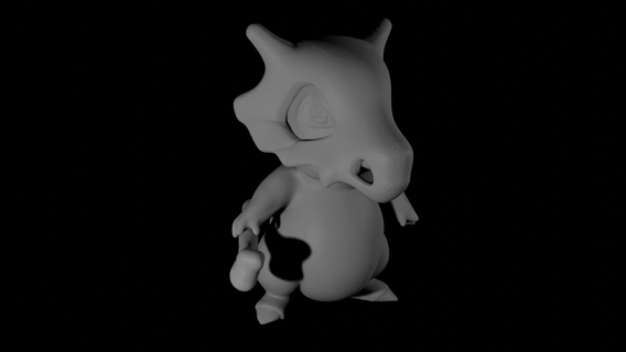 cubone pokemon juguete stl 3d print model - Mito3D