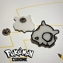 cubone pin game pokemon lapel cartoon skull 3d print model - Mito3D