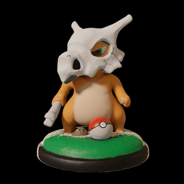 cubone Pokemon scultura giocattolo elettricità arte figura 3D print model - Mito3D