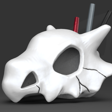 cubone crâne stylo espace rangement Pokémon bureau cool pika déco Bureau travail DIY 3d print model - Mito3D