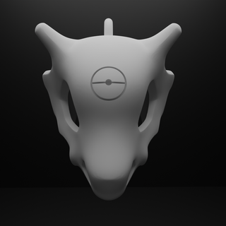 cubone skull pendant Jewelry cubone pokemon skull anime game necklace pendant accessories 3d print gaming  3d print model - Mito3D
