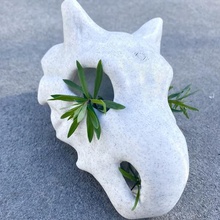 cubone skull planter pokemon home succulent animal see decoration decor plant pot plantpot cute 3d print model - Mito3D