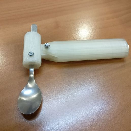 cuchara angulable 3D print model - Mito3D